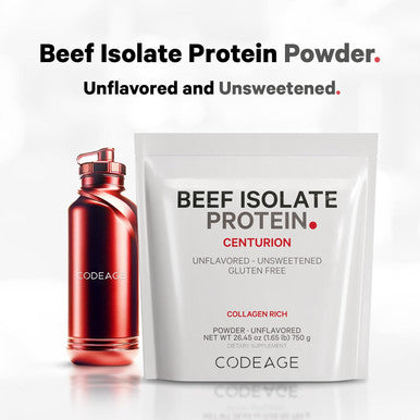 Codeage Grass-Fed Beef Isolate Protein Powder Supplement - 20 Amino Acids Collagen-Rich - Athletes & Sports - Unflavored Carnivore Protein Supplement BCAA & EAA Supplement - Gluten- - 26.45 oz