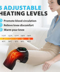 Flaremore Cordless Heated Knee Massager For Pain Relief Fsa Eligible Hsa 2026 Upgrade 4-Motor Full-Coverage Vibration & Heat Xl Heating Knee Brace For Targeted Pain Relief In Knee Shoulder & Elbow 5 Heat Levels & 5 Massage Modes