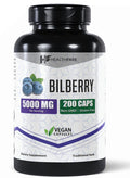 Healthfare Bilberry Extract Capsules 5000Mg | 200 Count | Supports Eye Health | Ultra Strength Supplement | Gluten-Free & Non-Gmo