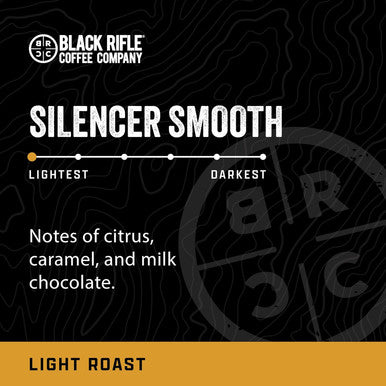 Black Rifle Coffee Company Silencer Smooth Light Roast Ground Coffee 12 Oz Bag