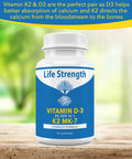Life Strength Lifestrength Vitamin K2 (Mk7) + D3 25,000Iu Supplement - Extra Strength, Non Gmo, Easy To Swallow, No Fillers - Supports Immune & Bone Health