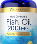 Carlyle Mini Fish Oil Softgels | 2010 mg | 200 Omega-3 Pills | with EPA & DHA | Non-GMO & Gluten Supplement