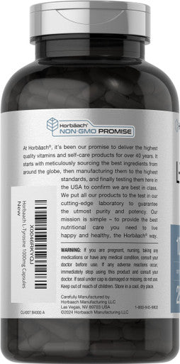 Horbaach L Tyrosine 250 Capsules 1000Mg