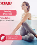 CATALO Womens Calcium Support Strong Bone and Delay Bone Loss Promote Joint Mobility 600mg Plant Based clinically Proven Algae Calcium per Serving with Vitamin D3 60 Tablets