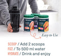 Organika Electrolytes + Enhanced Collagen- Strawberry Peach Flavour- Sugar- Hydration + Protein 360 Gram - 30 Servings