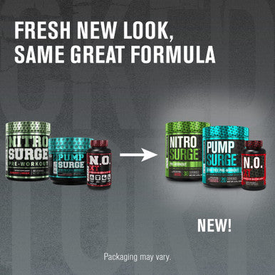 Pre Workout with Best Pump Pumped Up Bundle Nitrosurge PreWorkout Pumpsurge Caffeine Free PreWorkout N.O. XT Nitric Oxide Booster