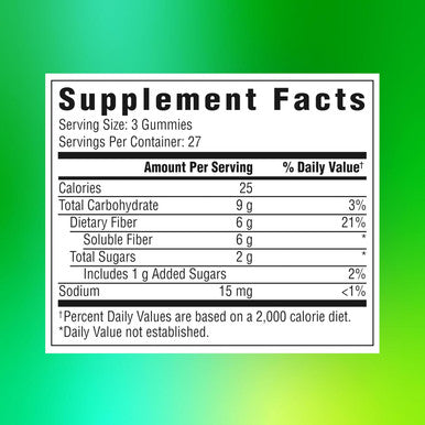 Benefiber Prebiotic GLP 1 Friendly Fiber Supplement Gummies for Digestive Health Assorted Fruit Flavor