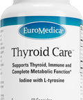 Euromedica Thyroid Care - 60 Capsules - Iodine & L Tyrosine Supplement - Support Thyroid & Immune Health, Support Energy Levels, Promote Healthy Metabolism - 30 Servings