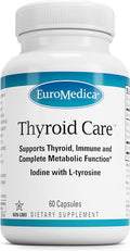 Euromedica Thyroid Care - 60 Capsules - Iodine & L Tyrosine Supplement - Support Thyroid & Immune Health, Support Energy Levels, Promote Healthy Metabolism - 30 Servings