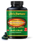 Life's Fortune Whole Food Multivitamin & Mineral Advanced Energy Support Supplement Daily Wellness for Men & Women Amino Acids 180 Vegetarian Tablets