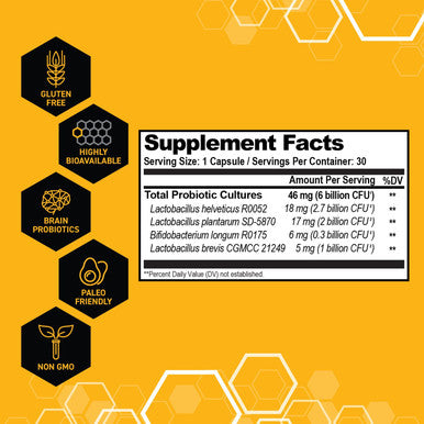 Natural Stacks NeuroFuel (45ct) and MoodBiotic Probiotics (30ct) for Focus, Memory, Motivation, Better Mood, Gut Health - 3rd Party Lab Tested, Gluten-Free, Highly Bioavailable, Paleo-Friendly