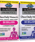 Garden of Life Probiotic Bundle: Dr. Formulated Once Daily Womenyyys & Men's Probiotics, 50 Billion CFU Shelf Stable, Non-GMO Probiotic for Men & Women with Prebiotic Fiber, 30 Capsules Each