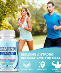 (2 Pack Immune Support Supplement, 10-In-1 Immune Defence With Vitamin C B6 B12 Vit D, Zinc, Echinacea Quercetin Turmeric Black Elderberry Extract Immune Boosters For Adult