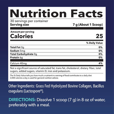 Collagen Peptides Powder With Probiotics - Grass Fed Hydrolyzed Collagen Type I And Iii For Hair, Skin, Nail, Bone And Joint Support - Glp-1 Nutritional Support For Digestive Health - Unflavored