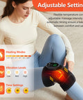 Edifolly Knee Massager With Heat And Vibration Massage For Pain Heating Pad For Knee Heated Knee Wrap Portable 2 Pack