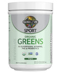 Garden of Life Sport Nutrition Greens And Superfoods Powder For Women And Men - Unflavored Organic Blend - Spirulina Fruit Vitamins Pre & Probiotics Mushrooms Athletic Supplements 30 Servings