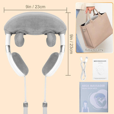 Neck Massager For Neck Pain Relief, 4D Deep Kneading Massagers With 3 Massage Nodes, Cordless Neck And Shoulder Massage With Heat For Neck, Back & Leg, Christmas Gifts For Women,Men