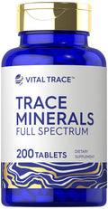 Trace Minerals | 200 Tablets | Full Spectrum Supplement | Non-Gmo & Gluten Free Complex | By Vital Trace