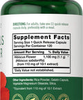 Hibiscus Flower Extract 1100 Mg | 120 Capsules | Non-Gmo, Gluten Free Supplement | By Carlyle