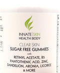Clear Skin Acne Gummies - Complexion Supplement, Pantothenic Acid & Antioxidants, Vitamins 60 Count