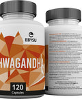 EBYSU Ashwagandha Supplement - 120 Capsules with Black Pepper Extract - Traditionally Used in Ayurveda Nervine Tonic, Sleep Aid & Memory Enhancement - 650mg Root Powder Pills