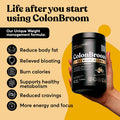 Colonbroom Bundle Of 2 - Premium & Strawberry Flavor Psyllium Husk Powder & Colon Cleanser, Fiber Supplement Powder, Colon Broom Drink, Detox Colon Cleanse, Gut Health, Anti Bloat