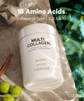 Codeage Multi Collagen Peptides Protein Capsules 5 Collagen Types Grass-Fed & Hydrolyzed Bovine Collagen Pills Supplement Ashwagandha Amla Berry Vitamins Collagen Peptides - 90 Capsules
