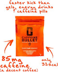 Caffeine Bullet Energy Chews. Chocolate Orange - 40 * 85mg Caffeine Gummies: kick faster than energy gels for a cycling, endurance sports & stay awake chocolate boost