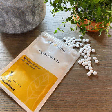 INNOPURE Vegan Vitamin D3 1000iu - D Vitamin Derived from Sustainable Plant Algae - Vegan Society Certified - UK Made