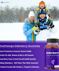 Elderberry Gummies Sambucus Elderberry Gummies For Adults & Kids Vitamin C Propolis & Echinacea Max Strength Immune Support Gummies Natural Berry Flavor 120 Gummies (2 Pack)