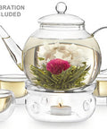 Teabloom Flowering Tea - 12 Unique Varieties of Blooming Tea Flowers - Hand-Tied Green Tea Leaves & Edible Flowers - 12-Pack Canister
