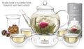 Teabloom Flowering Tea - 12 Unique Varieties of Blooming Tea Flowers - Hand-Tied Green Tea Leaves & Edible Flowers - 12-Pack Canister