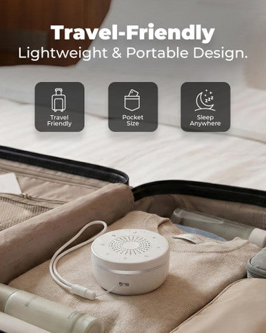Hazen White Noise Sound Machine For Sleep Portable White Noise Sound Machine With 30 Soothing Sounds 3 Timers Night Light Memory Function For Baby Registry Adults Kids Travel Home Office