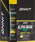 ONNIT Alpha Brain Instant Pineapple Punch Flavor Nootropic Brain Booster Memory Supplement Brain Support for Focus Energy Clarity Alpha GPC Choline Cats Claw LTheanine Bacopa 30ct