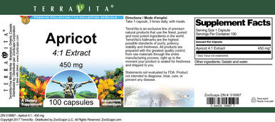 Terravita Apricot 4:1-450 Mg (100 Capsules, Zin: 518987)