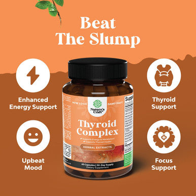 Natures Craft Pure Thyroid Support Supplement for Women - Thyroid Support for Weight Loss Mood Support and Natural Energy Pills - Wellness Thyroid Supplement for Women with Daily Vitamins for Women