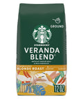 Starbucks Ground Coffee, Starbucks Blonde Roast Hot or Iced Coffee, Veranda Blend, 28 oz