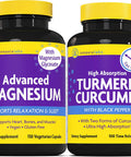 Innovix Labs Magnesium & Curcumin Bundle Advanced Magnesium (150 Time-Release Capsules) Turmeric Curcumin (100 Time-Release Tablets). Promotes Relaxation Bones Muscle And Immune Health.*