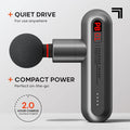 Sharper Image Deep Tissue Portable Percussion Massage Gun, Powerboost Move Full Body, Back & Neck Muscle Massager With 4 Attachments - Handheld Rechargeable Electric Massage Gun For Athletes