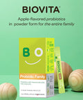Family Probiotics Powder (30 Sticks, 30 Days) - Support Healthy Immune & Digestive System, Apple Flavor Supplement For Men, Women & Children. Vitamin B, Zinc. Mouth-Dissolving Formula.