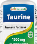 Best Naturals Taurine 1000 mg 250 Tablets - Supports Eye Health Healthy Cellular Activity & Cardiovascular Health
