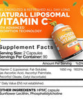 Nutrivein Liposomal Vitamin C 1650mg - 180 Capsules - High Absorption Ascorbic - Supports Immune System & Collagen Booster - Powerful Antioxidant