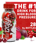 120/Life Blood Pressure Support Beet Root Juice Pomegranate Extract Cranberry Juice Tart Cherry Hibiscus and Magnesium 8 Fl Oz Pack of 28