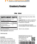Bulksupplements.Com Cranberry Powder - Cranberry Supplements For Women & Men, Dried Cranberries Unsweetened - For Urinary Tract Health, Gluten Free & Sugar Free, 5G Per Serving, 250G (8.8 Oz)