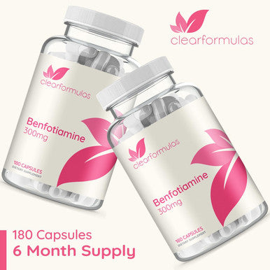 High Absorption Vitamin B1 Benfotiamine 300Mg - Benfotiamine Supplement For Glycation Heart And Nerve Support - Vegan Non-Gmo & Gluten Fat Soluble Thiamine B1 Supplement (180 Servings)