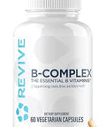 Revive MD Vitamin B Complex Capsules Supports Heart Health and Immune System BComplex Vitamin Supplement for Women and Men Vitamin B12 Complex Promotes Healthy Brain Function and Boosts Energy
