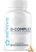Revive MD Vitamin B Complex Capsules Supports Heart Health and Immune System BComplex Vitamin Supplement for Women and Men Vitamin B12 Complex Promotes Healthy Brain Function and Boosts Energy