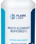 Klaire Labs Buffered Vitamin C Capsules with Quercetin Bioflavonoids & L-Glutathione to Support Immune Function & Antioxidant Protection - Hypoallergenic & Gentle on Stomach (250 Capsules)