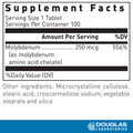 Douglas Labs, Molybdenum 250 mcg, 100 tabs