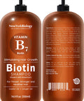 New York Biology Biotin Shampoo and Conditioner Set for Hair Growth and Thinning Hair Thickening Formula for Hair Loss Treatment For Men Women Anti Dandruff 16.9 fl Oz